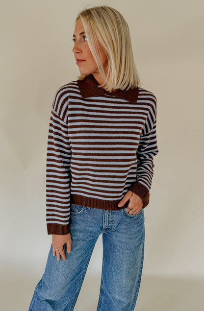 MAKING IT EASY COLLARED SWEATER