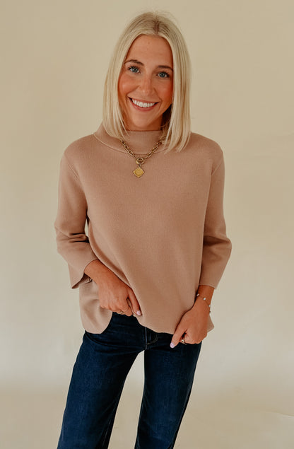 YOUR NUMBER ONE MOCK NECK SWEATER