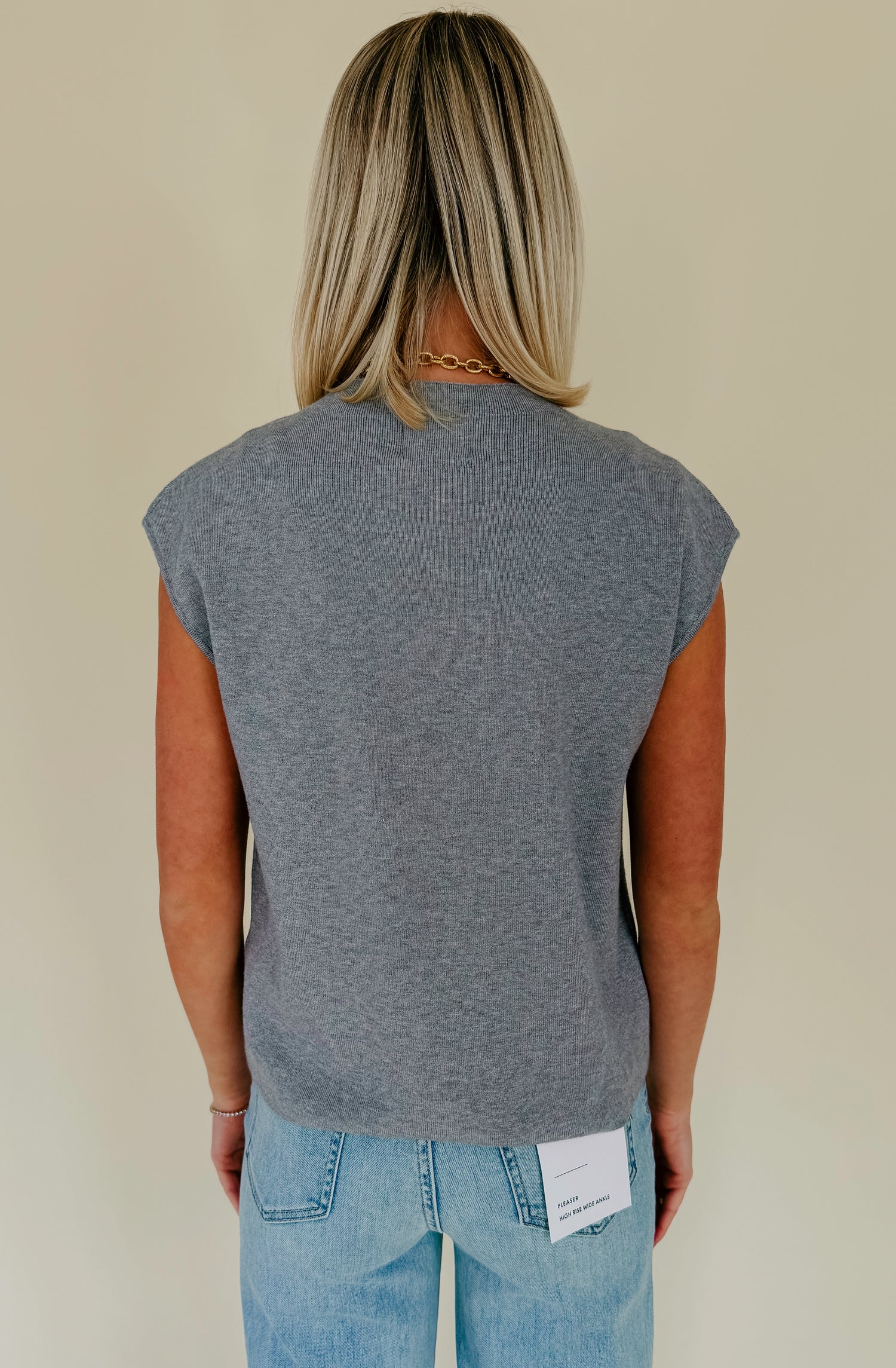 EVERYTHING IN BETWEEN BUTTONED KNIT TANK