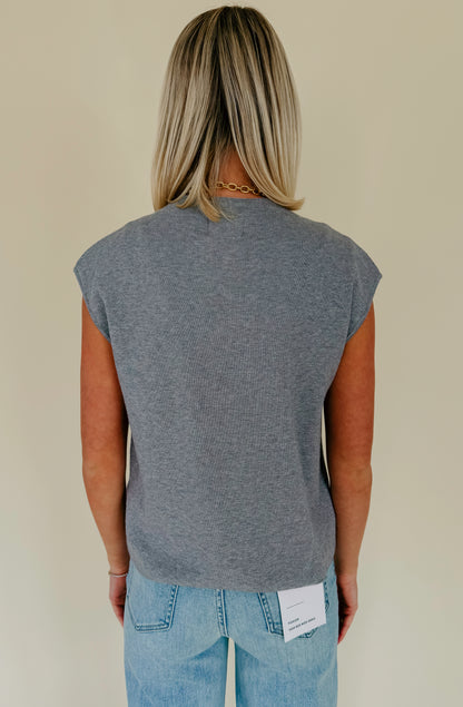 EVERYTHING IN BETWEEN BUTTONED KNIT TANK