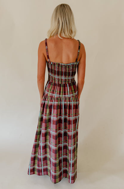 PLAID ABOUT YOU MIDI DRESS