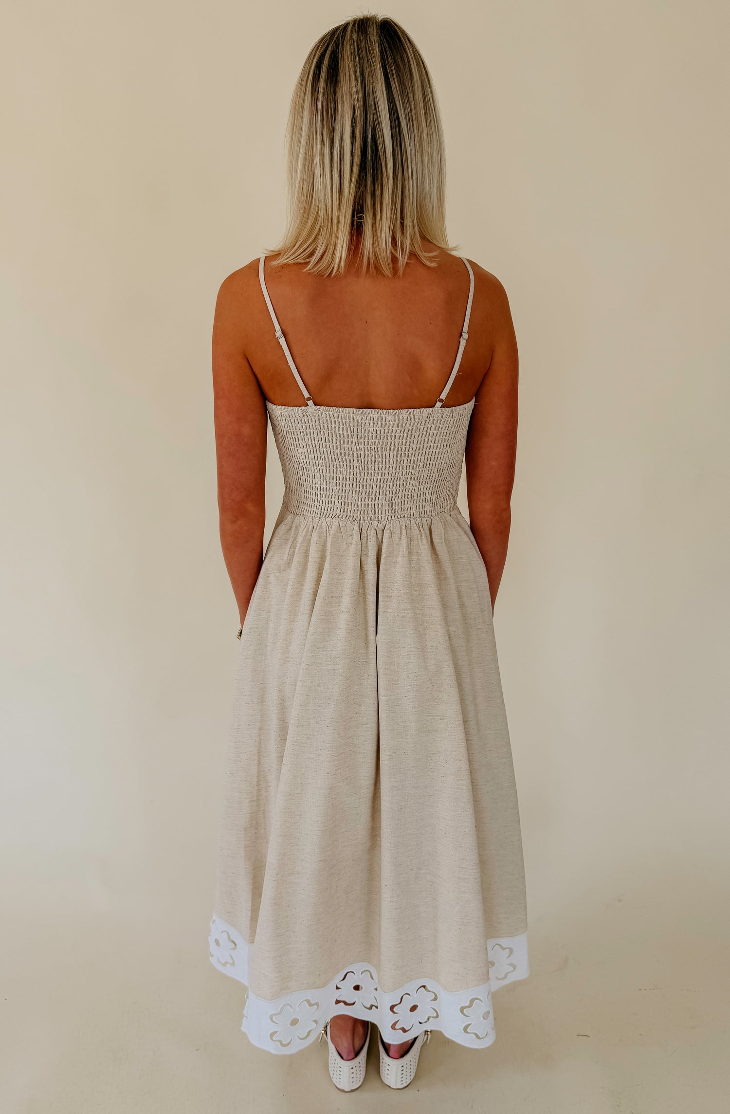 SPRING LINENS MIDI DRESS