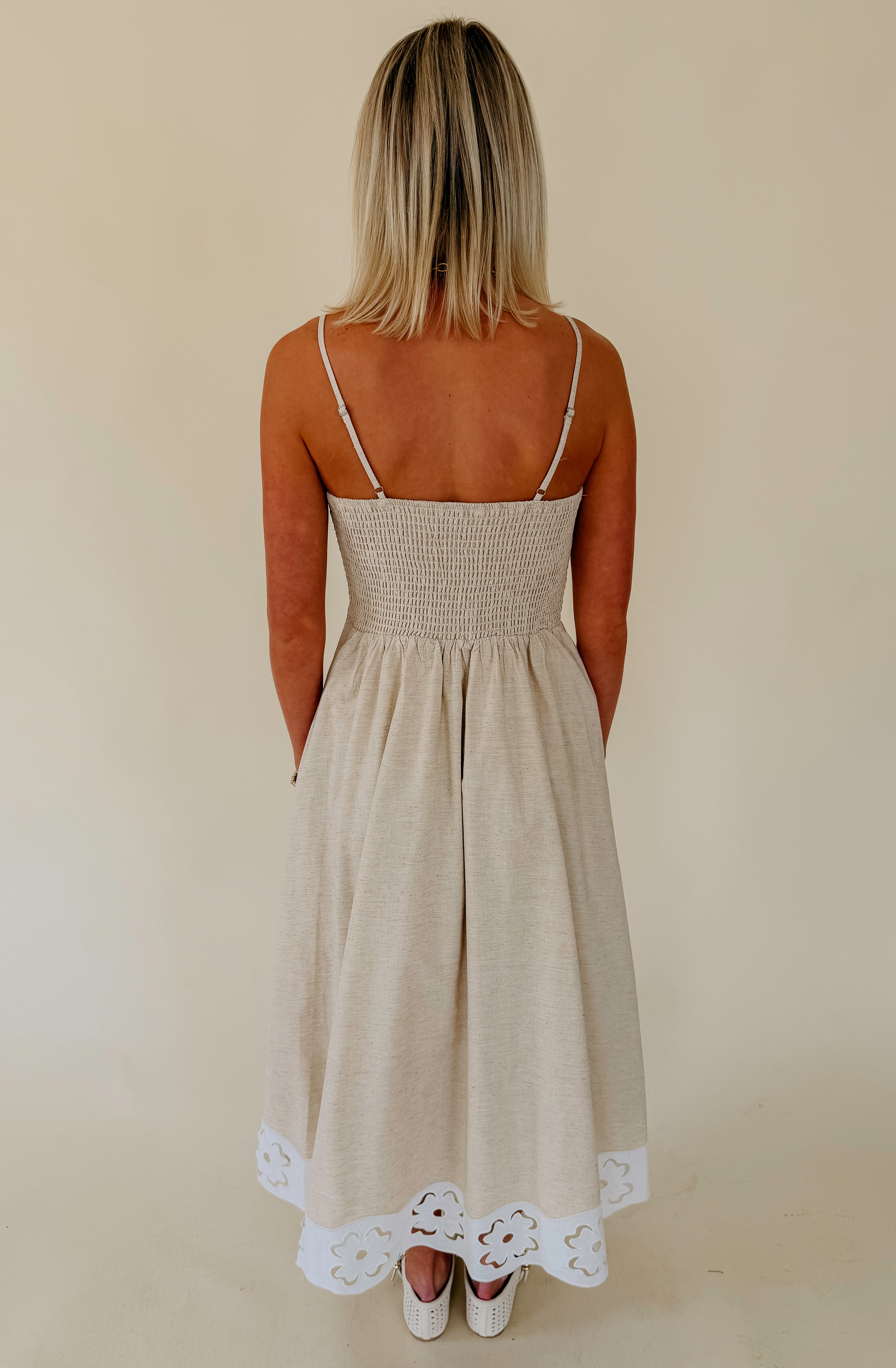 SPRING LINENS MIDI DRESS