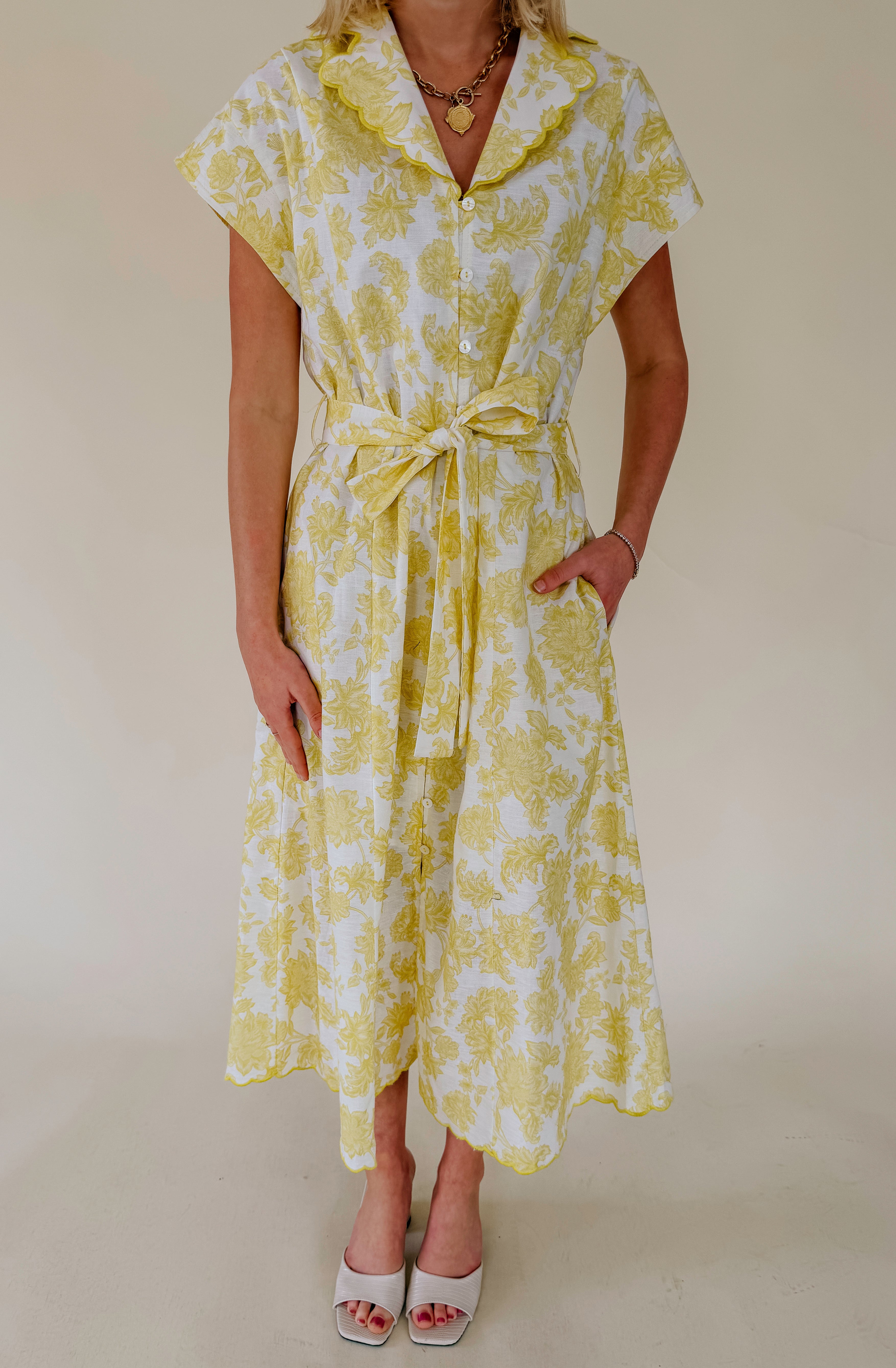 HOLDING OUT HOPE FLORAL MIDI DRESS