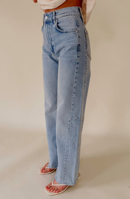 PAIGE ARELLIA SKIMMER BARREL WITH OUTSEAM PANEL