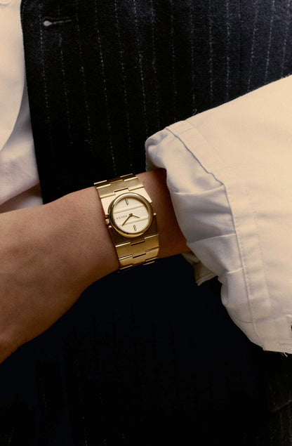 BREDA SYNC ROUND METAL WATCH