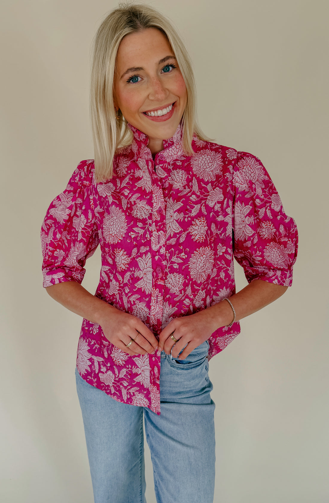 TROPIC CITY FLORAL BLOUSE
