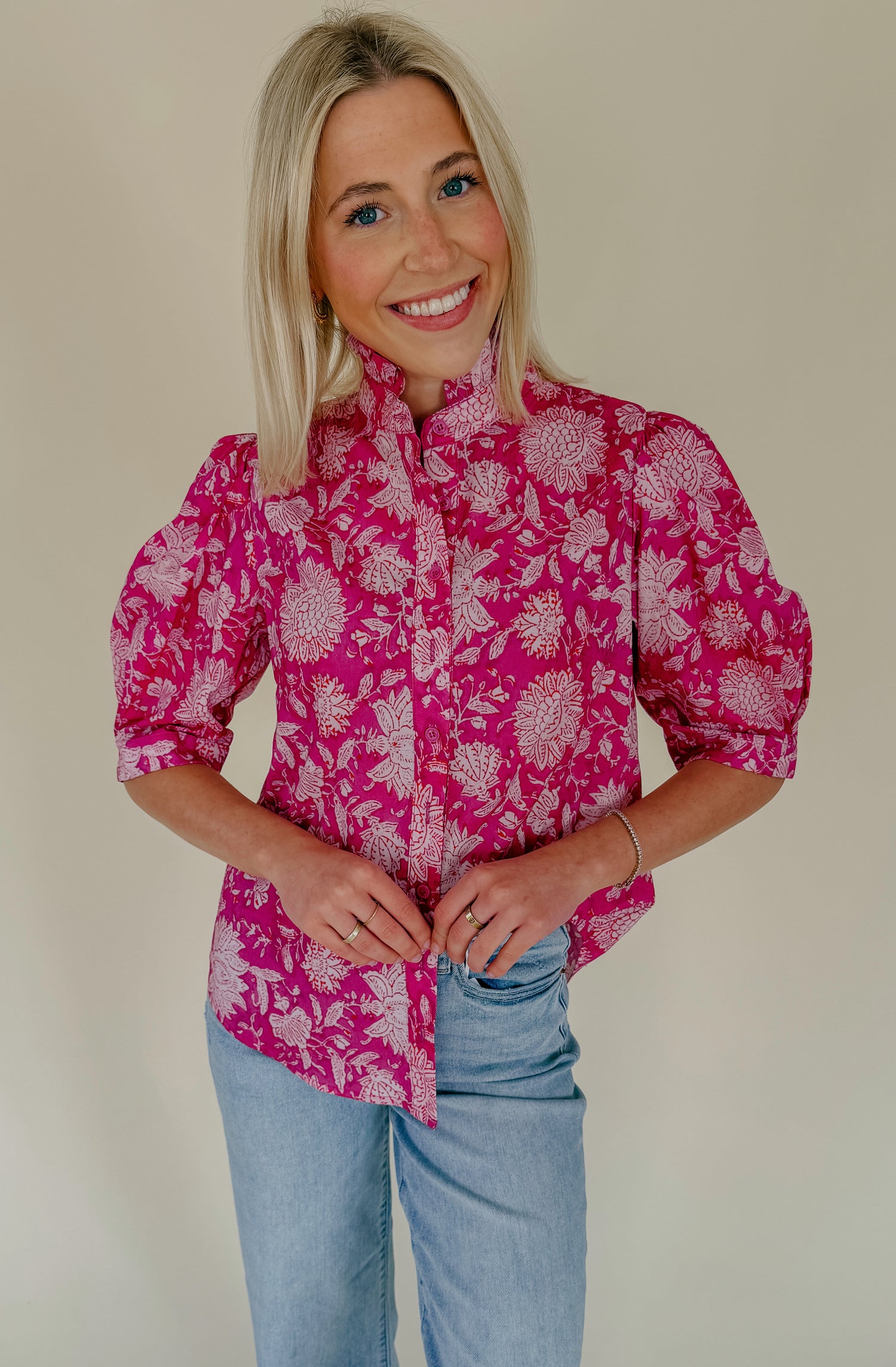 TROPIC CITY FLORAL BLOUSE