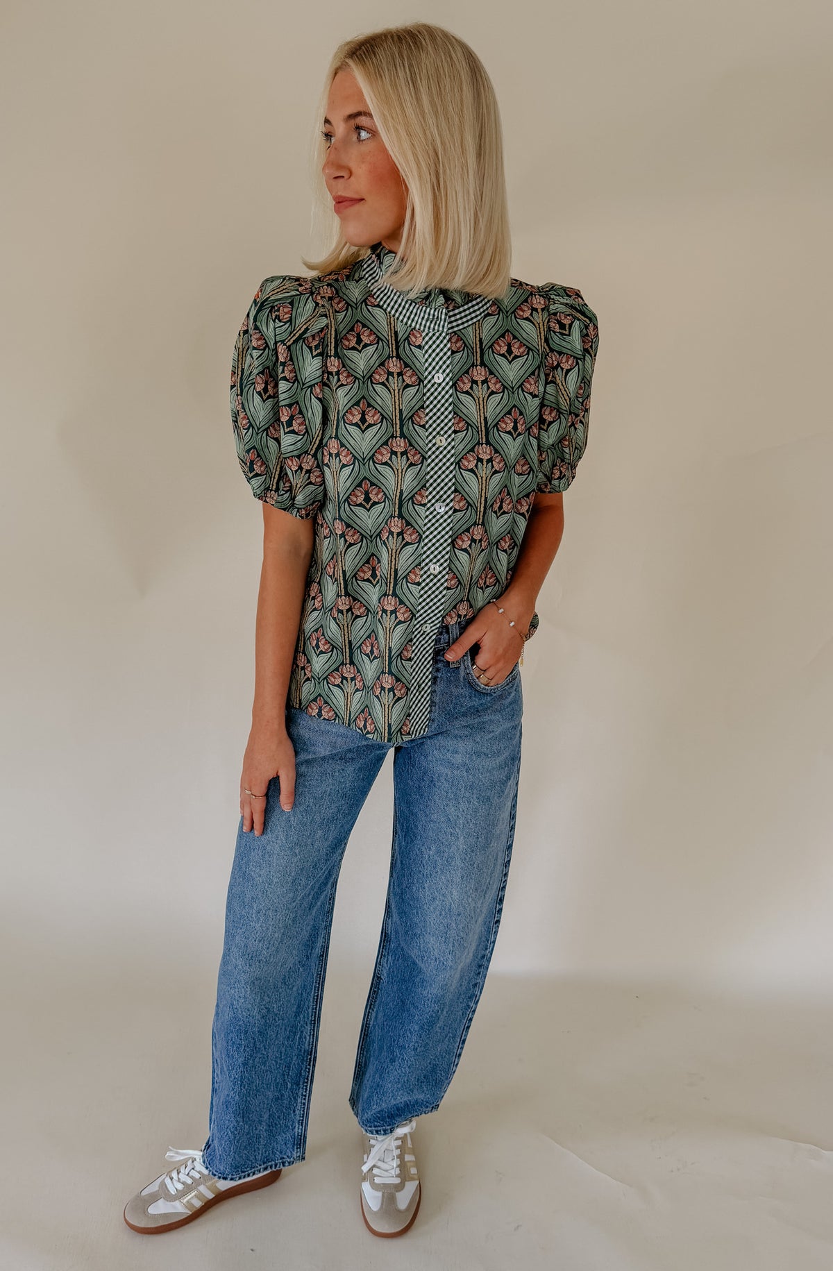 SEPTEMBER BREEZE BUTTONED BLOUSE