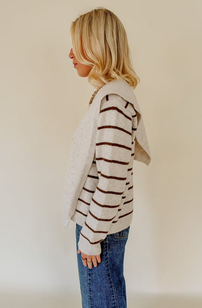 DOUBLE TROUBLE TIE FRONT SWEATER