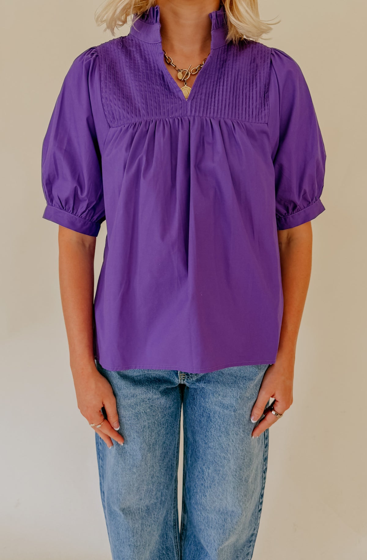THE DANI POPLIN BLEND BLOUSE