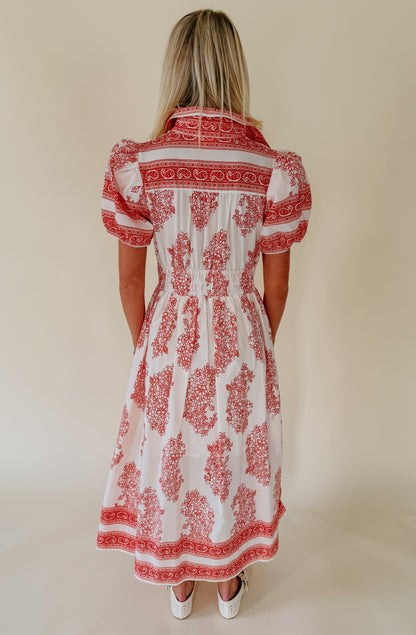 THE FRANKIE CINCHED MIDI DRESS