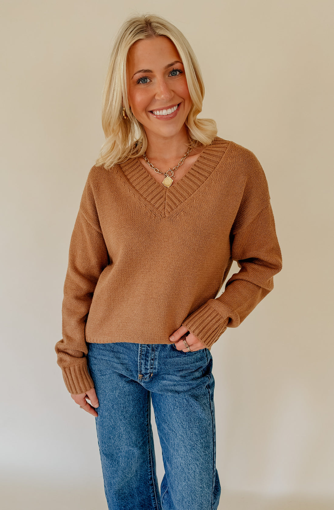 Z SUPPLY CLOUD SPUN V- NECK SWEATER