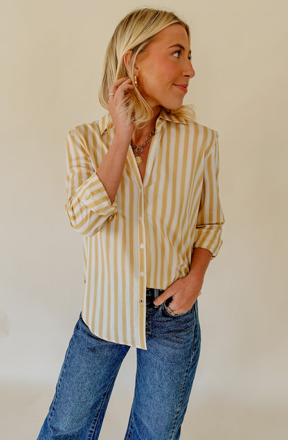 Z SUPPLY GOLDEN HAVEN STRIPE BUTTON UP