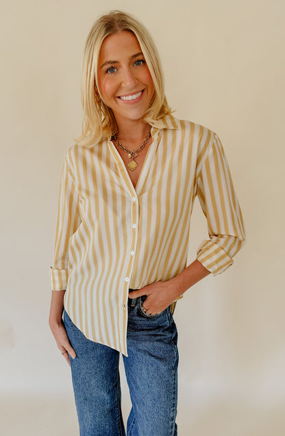 Z SUPPLY GOLDEN HAVEN STRIPE BUTTON UP