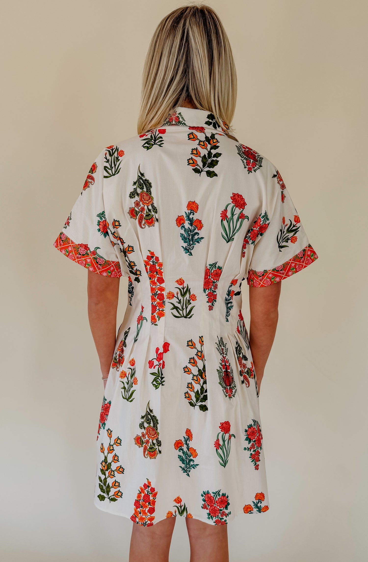 SPRING BLOOMS BUTTONED DRESS