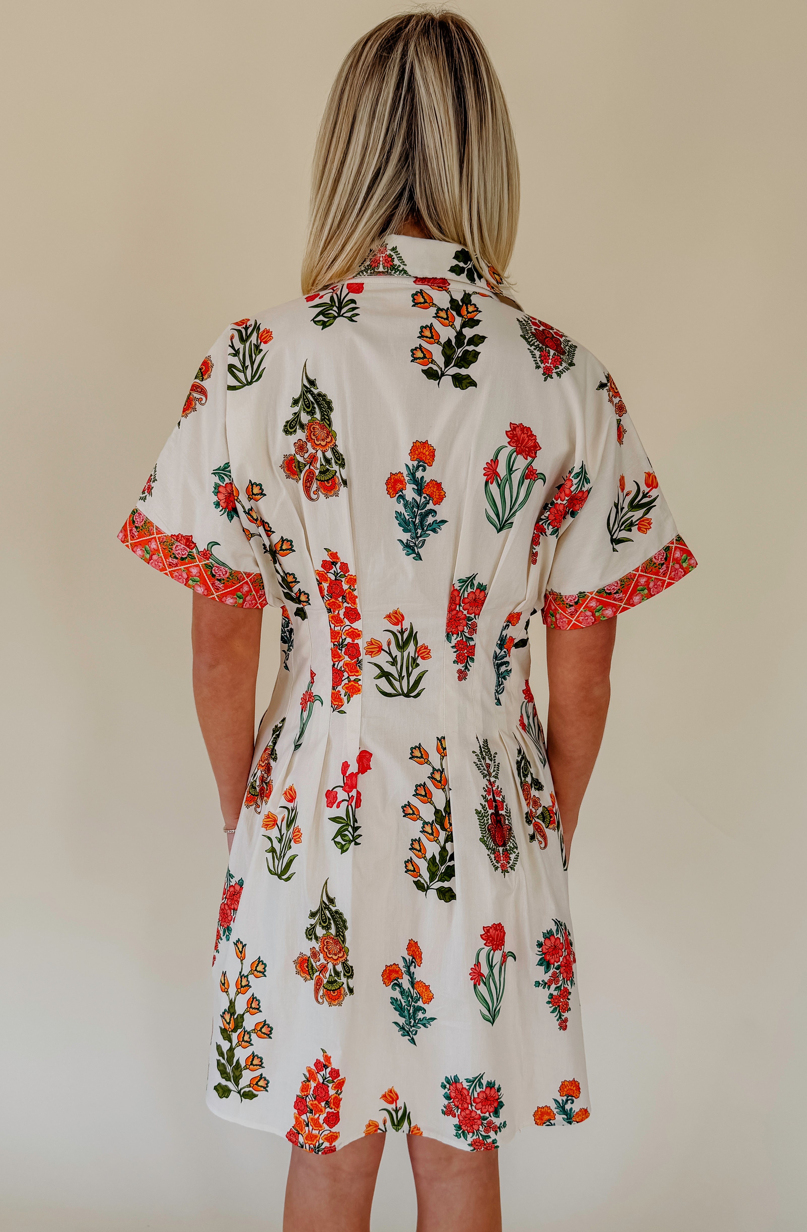 SPRING BLOOMS BUTTONED DRESS
