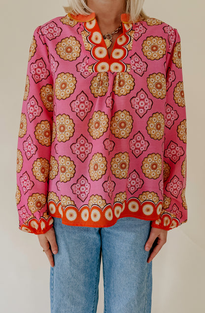 THE MARGEAUX PRINTED BLOUSE