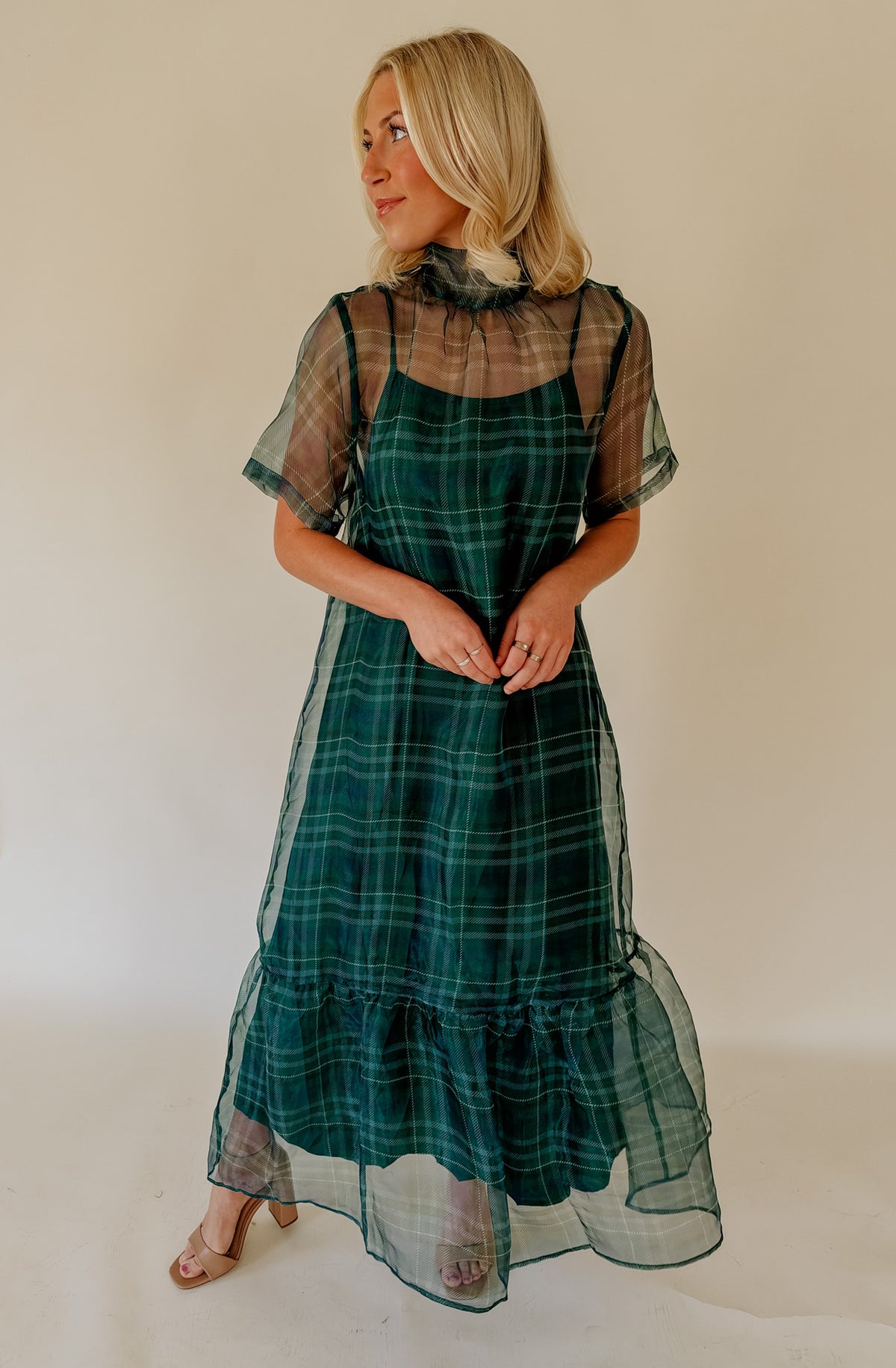 MERRY ME SHEER OVERLAY MAXI DRESS