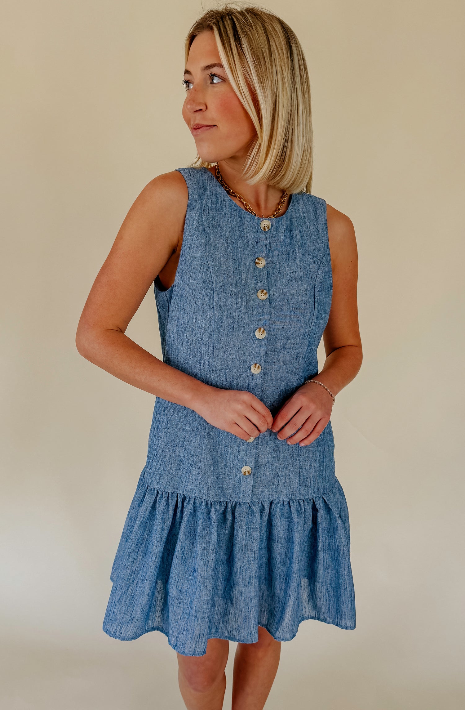 DOWNTOWN NIGHTS DROP WAIST MINI DRESS