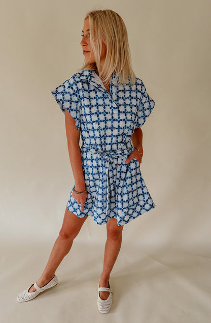 LINKED BUTTONED MINI DRESS
