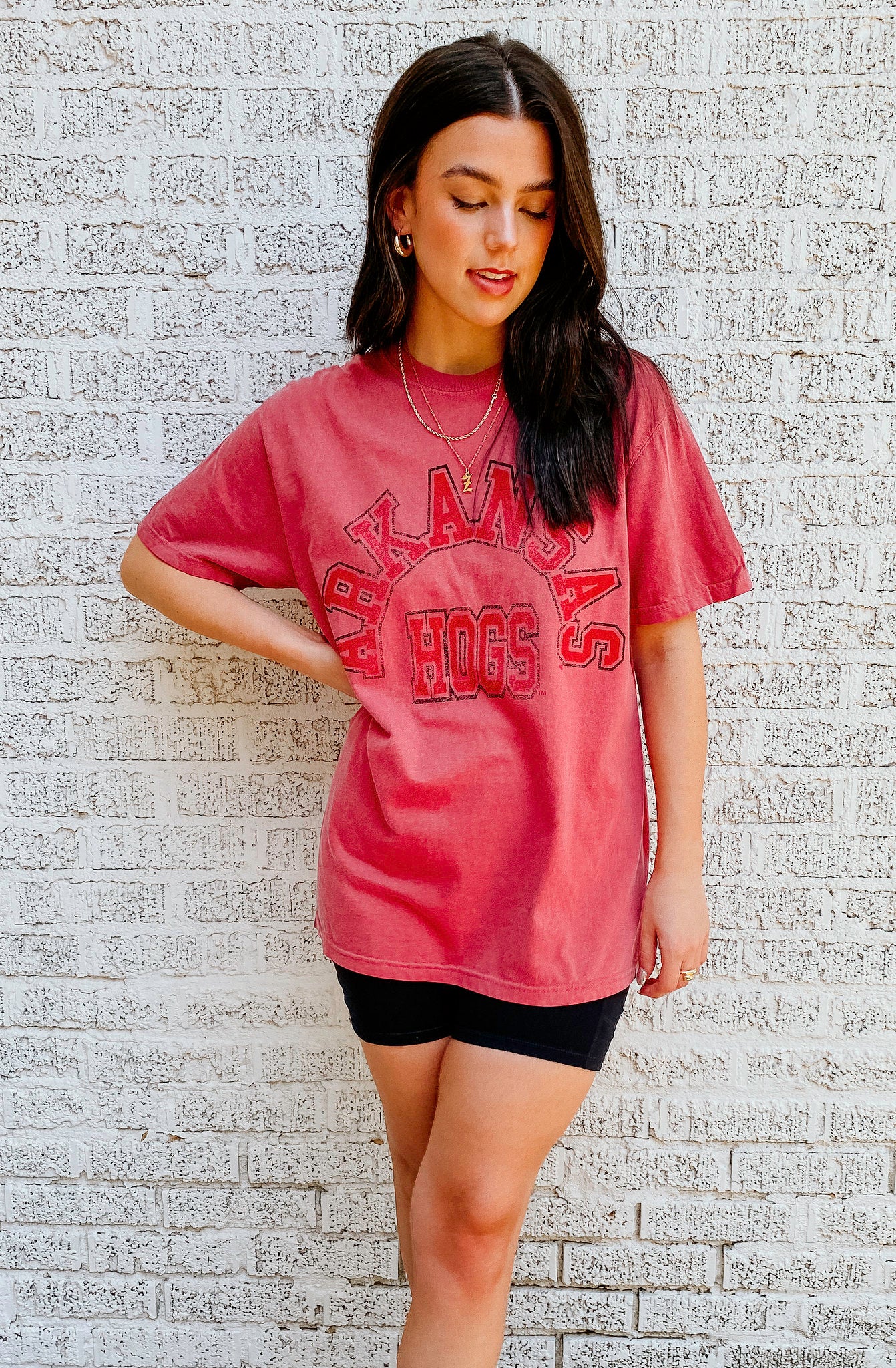 ARKANSAS RAZORBACKS CARDINAL TEE
