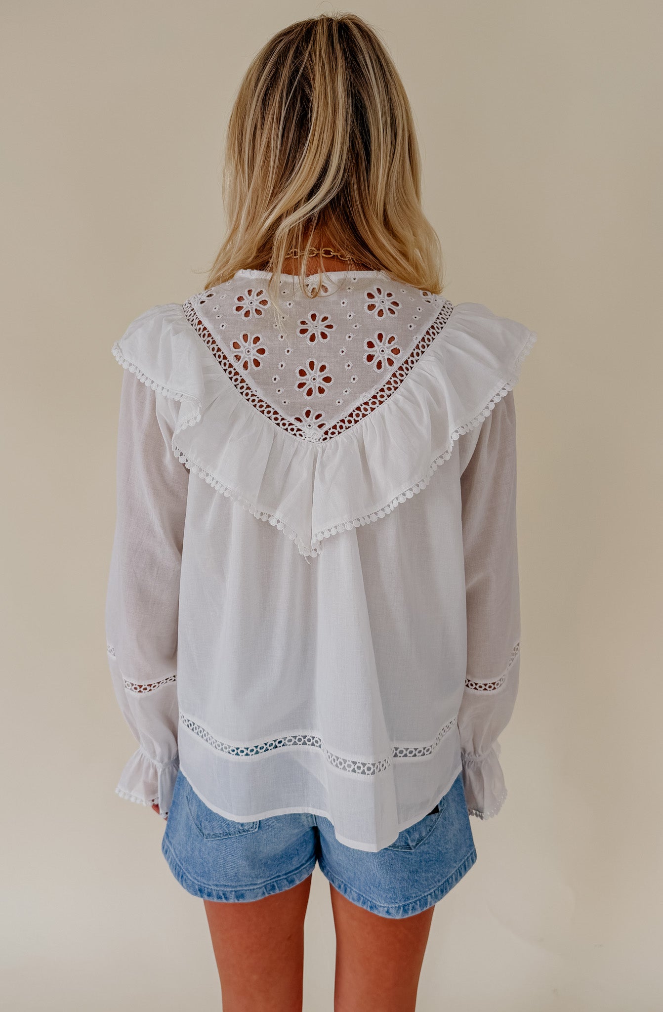 SWEET NOTHING EYELET BLOUSE