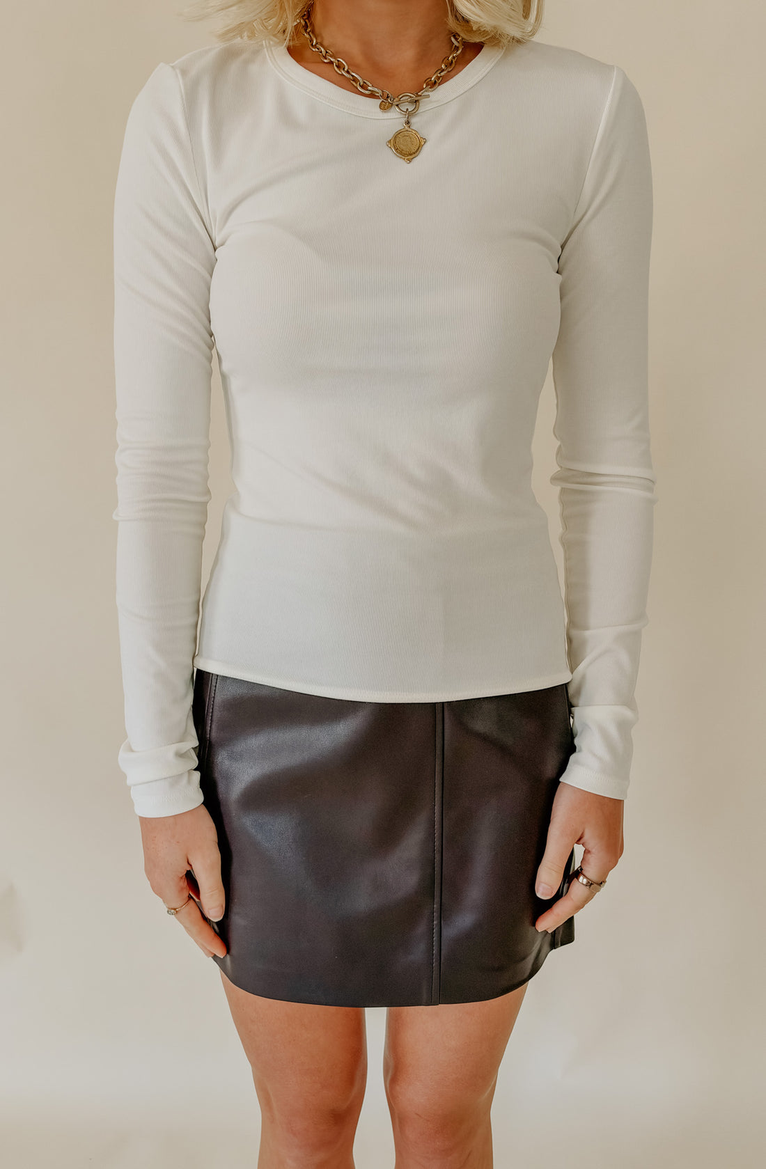 Z SUPPLY SECOND SKIN CREW LONG SLEEVE TEE