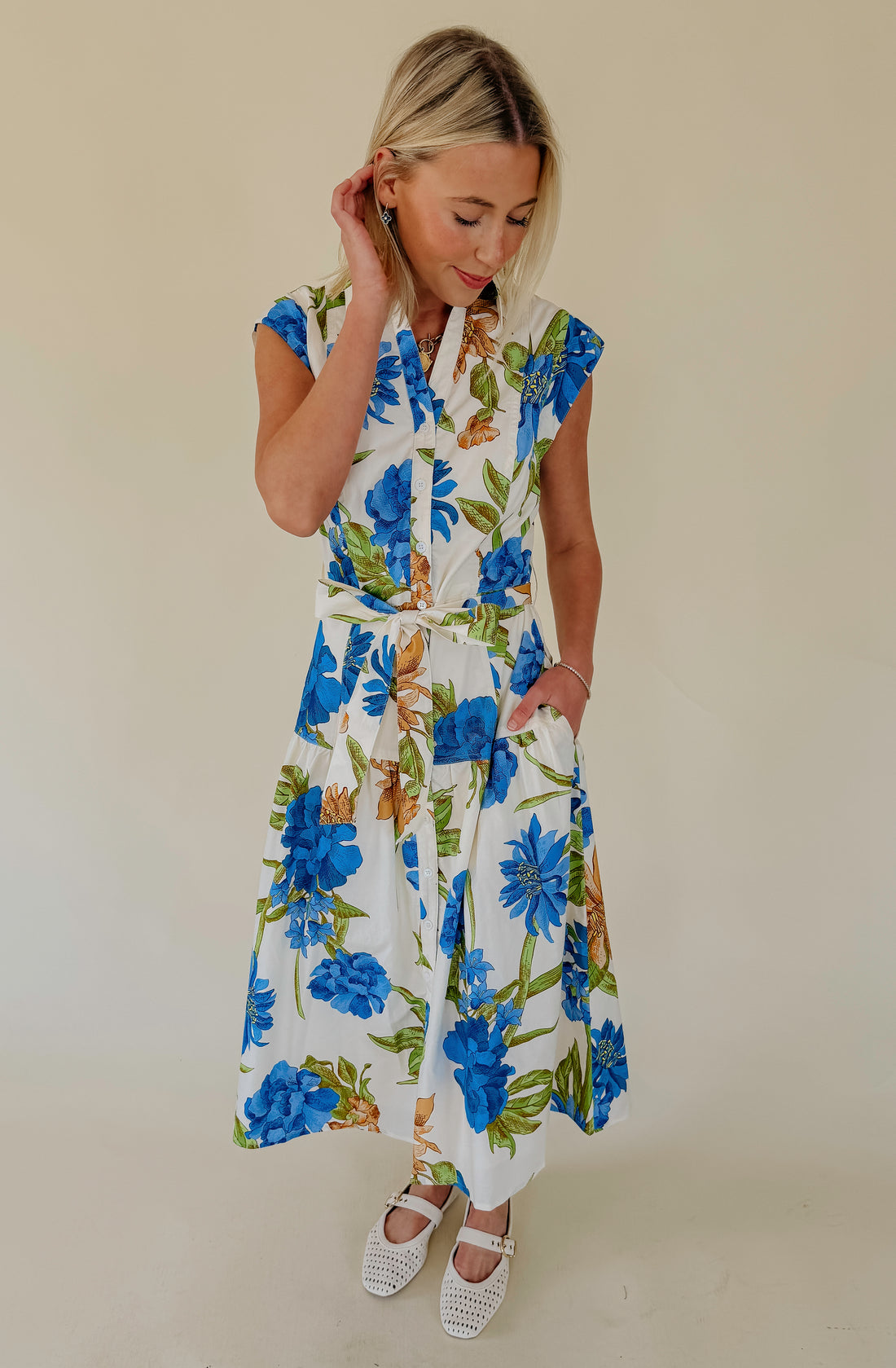 SALTY AIR FLORAL MIDI DRESS