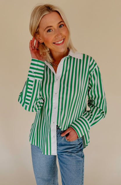 SPRING STRIPES BUTTON DOWN