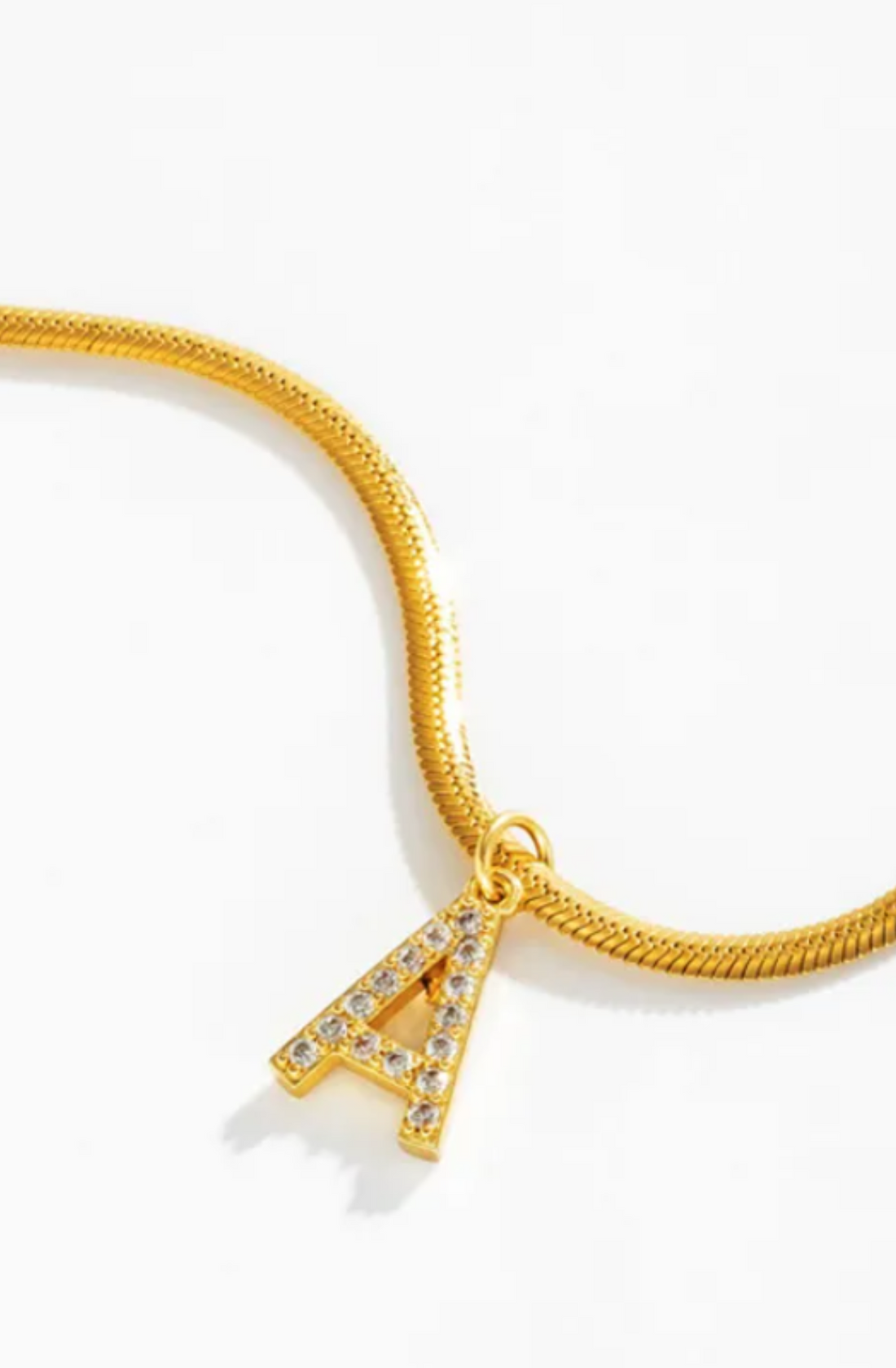 GEORGIE INITIAL SNAKE NECKLACE