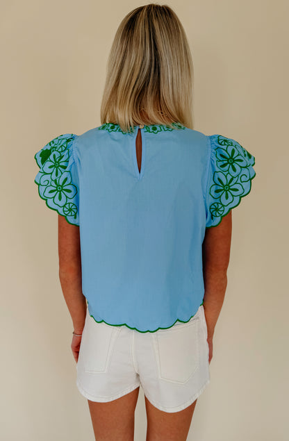 WEEKENDING EMBROIDERED BLOUSE