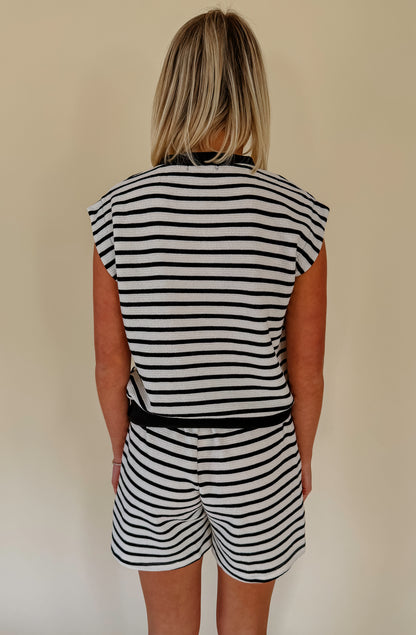 GOING WITH THE FLOW STRIPED TOP