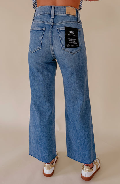 PAIGE ANESSA TWISTED PANEL WIDE LEG DENIM