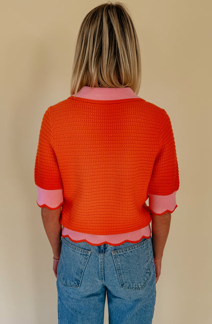 OUT OF LINE COLLARED SWEATER