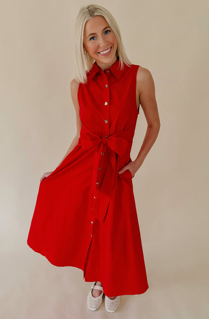 THE MIKAYLA BUTTONED MIDI DRESS