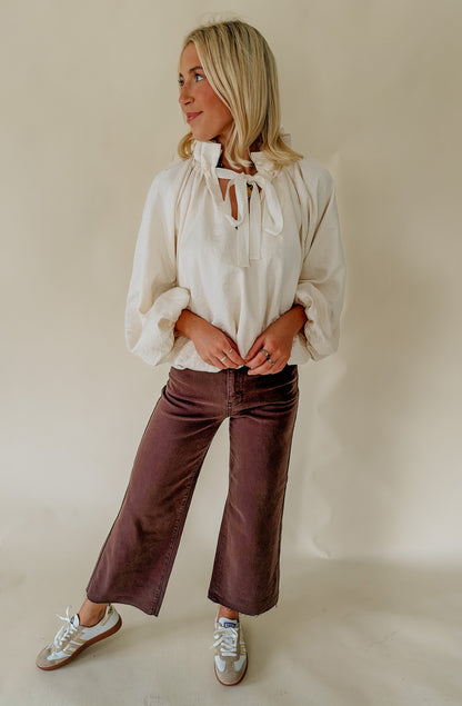 THE ALLY TIE FRONT BLOUSE