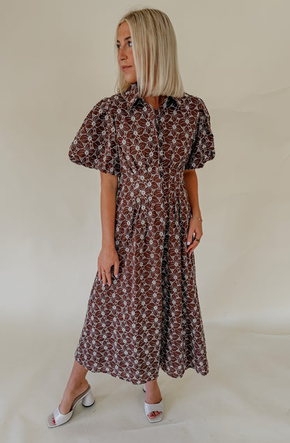 FALL HARVEST EMBROIDERED DRESS