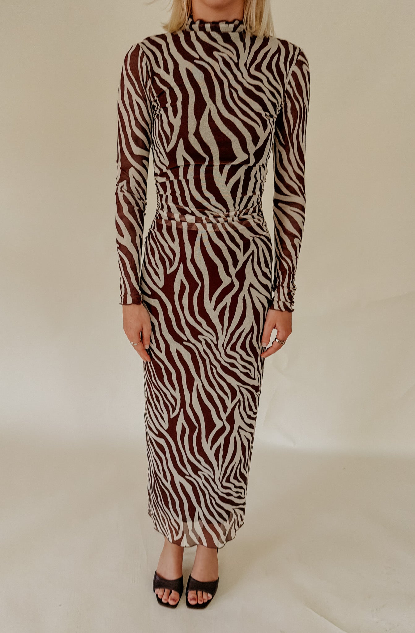 ballaholic Stripe Mesh セットアップ　XXL Z SUPPLY SEVILLA ZEBRA MESH MIDI DRESS – E.Leigh's