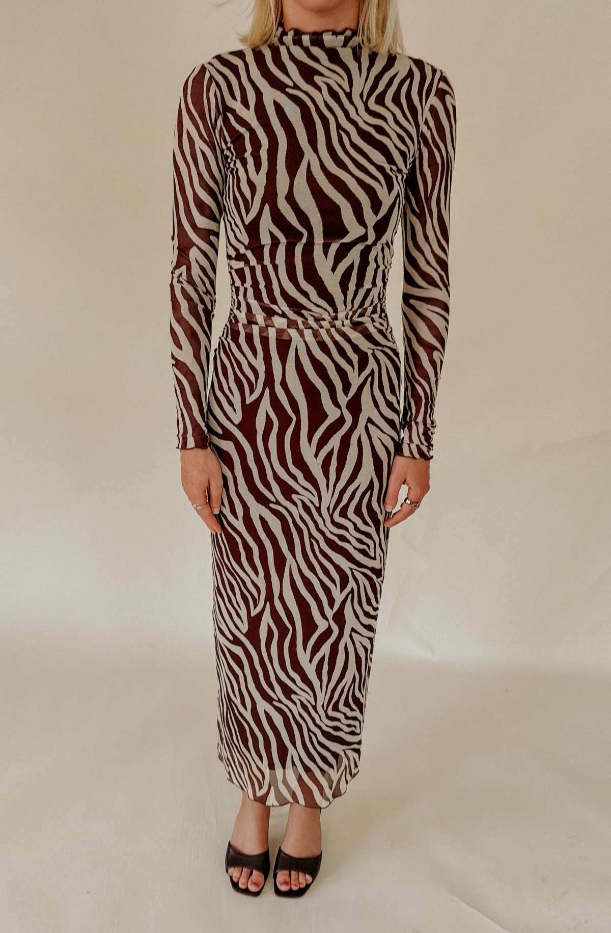 Z SUPPLY SEVILLA ZEBRA MESH MIDI DRESS