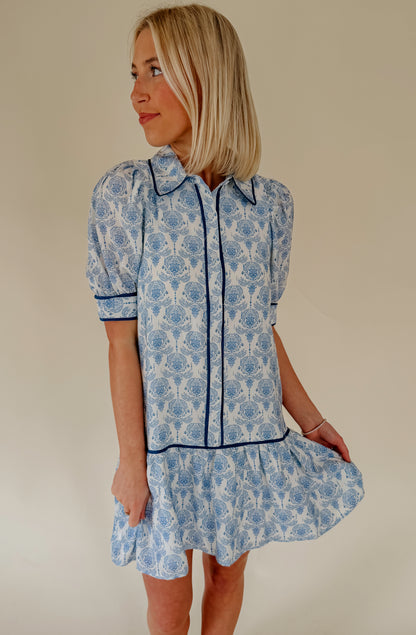 CAPRI BUTTONED MINI DRESS