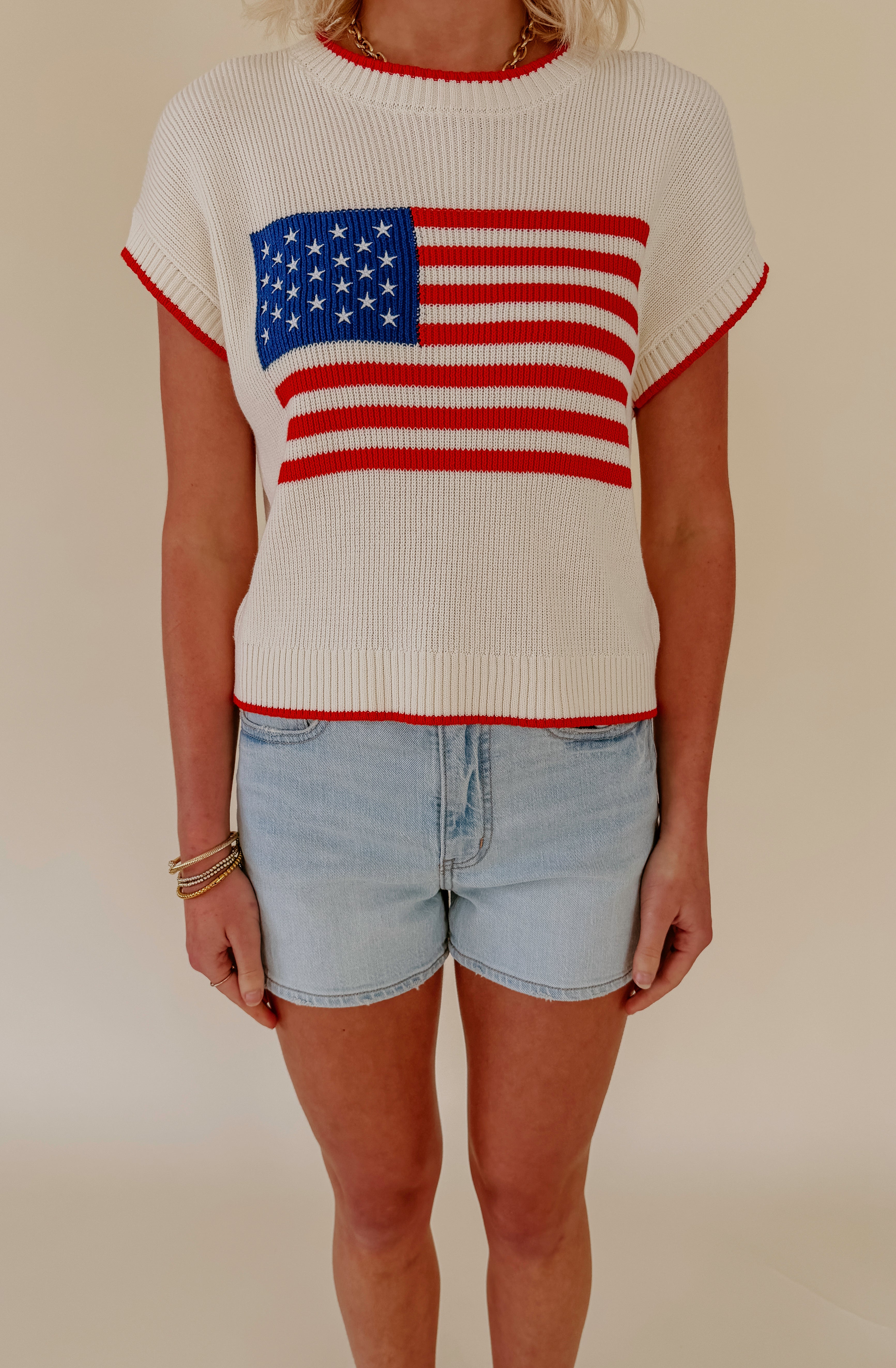 Z SUPPLY SLEEVELESS PATRIOT SWEATER