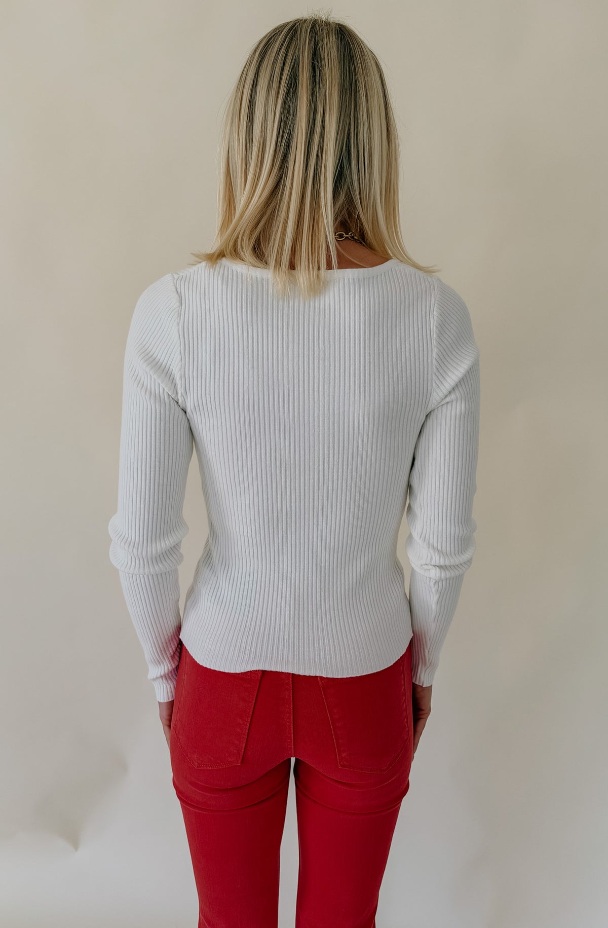 SQUARE UP RIBBED SWEATER TEE
