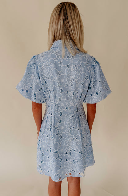 THE BEATRICE LACE DETAILED MINI DRESS