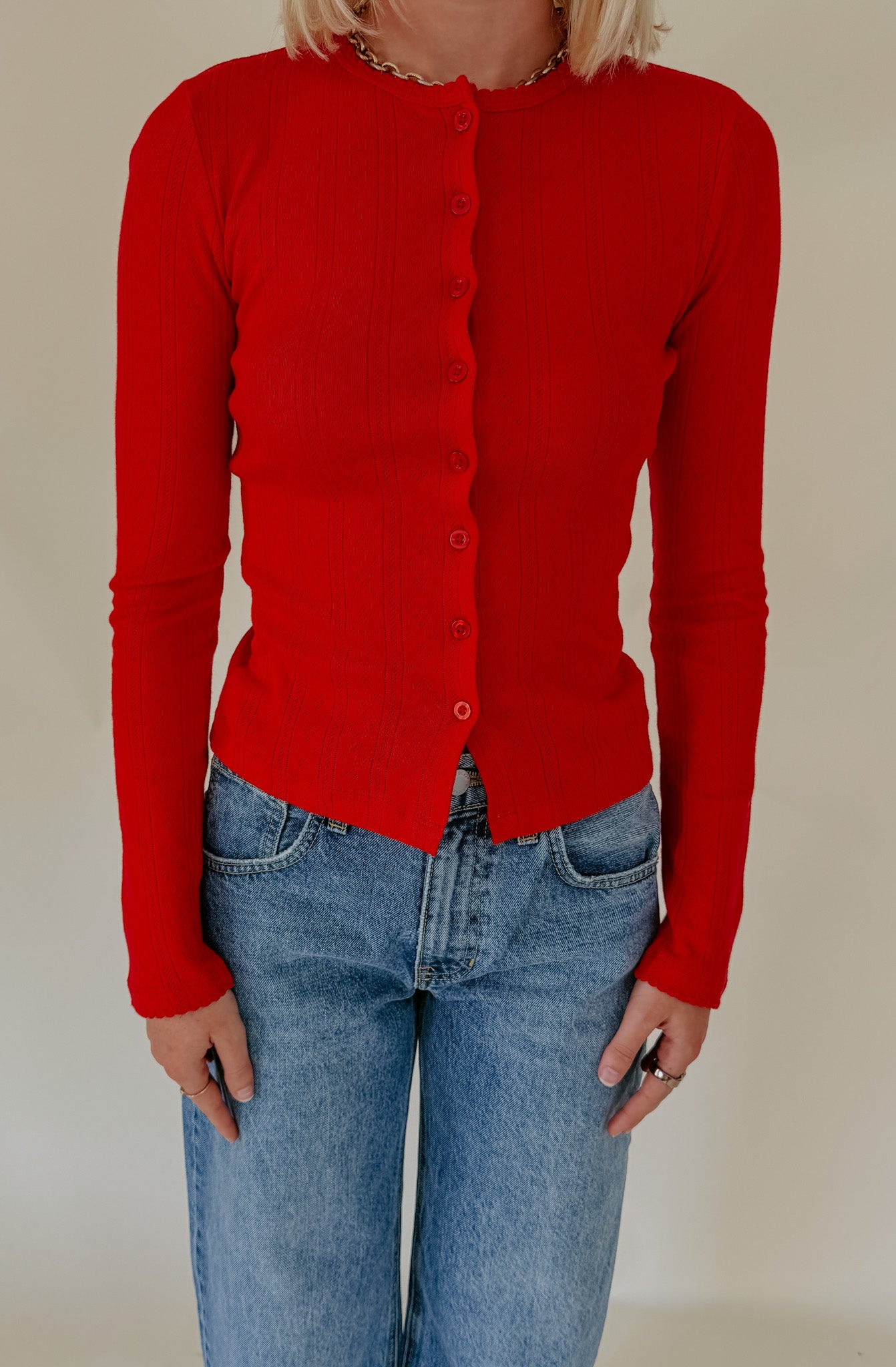 DAZE STARGAZER POINTELLE CARDIGAN