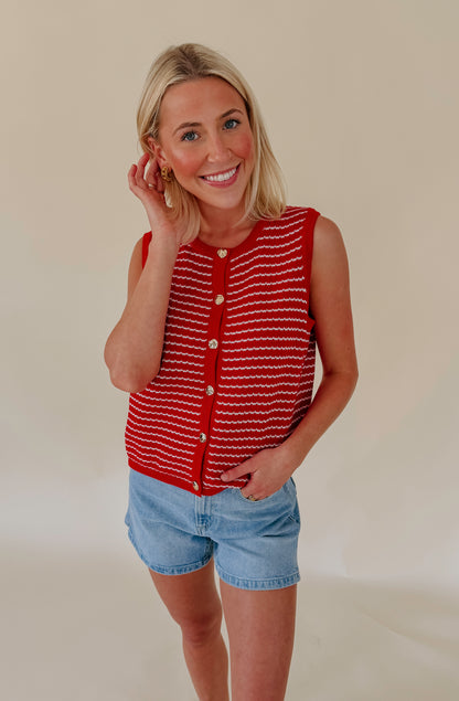 THE BRIDGET STRIPED SWEATER TANK