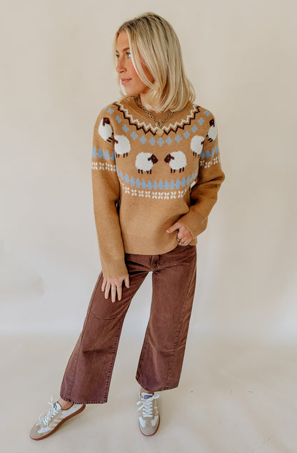 ENGLISH FACTORY SHEEP FAIR ISLE SWEATER