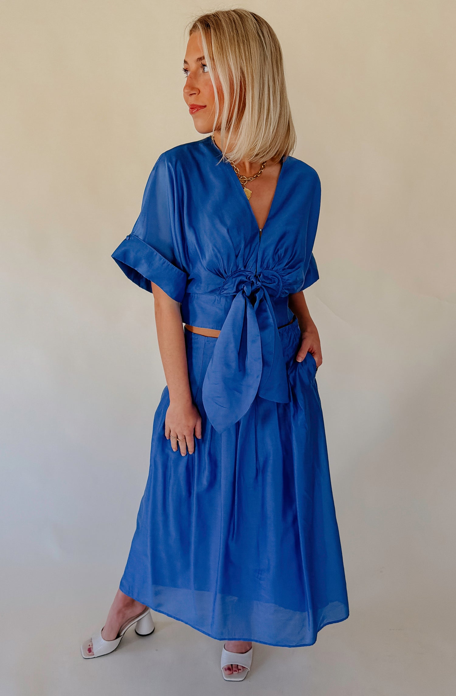 CIEBON CLARISA TIE FRONT BLOUSE