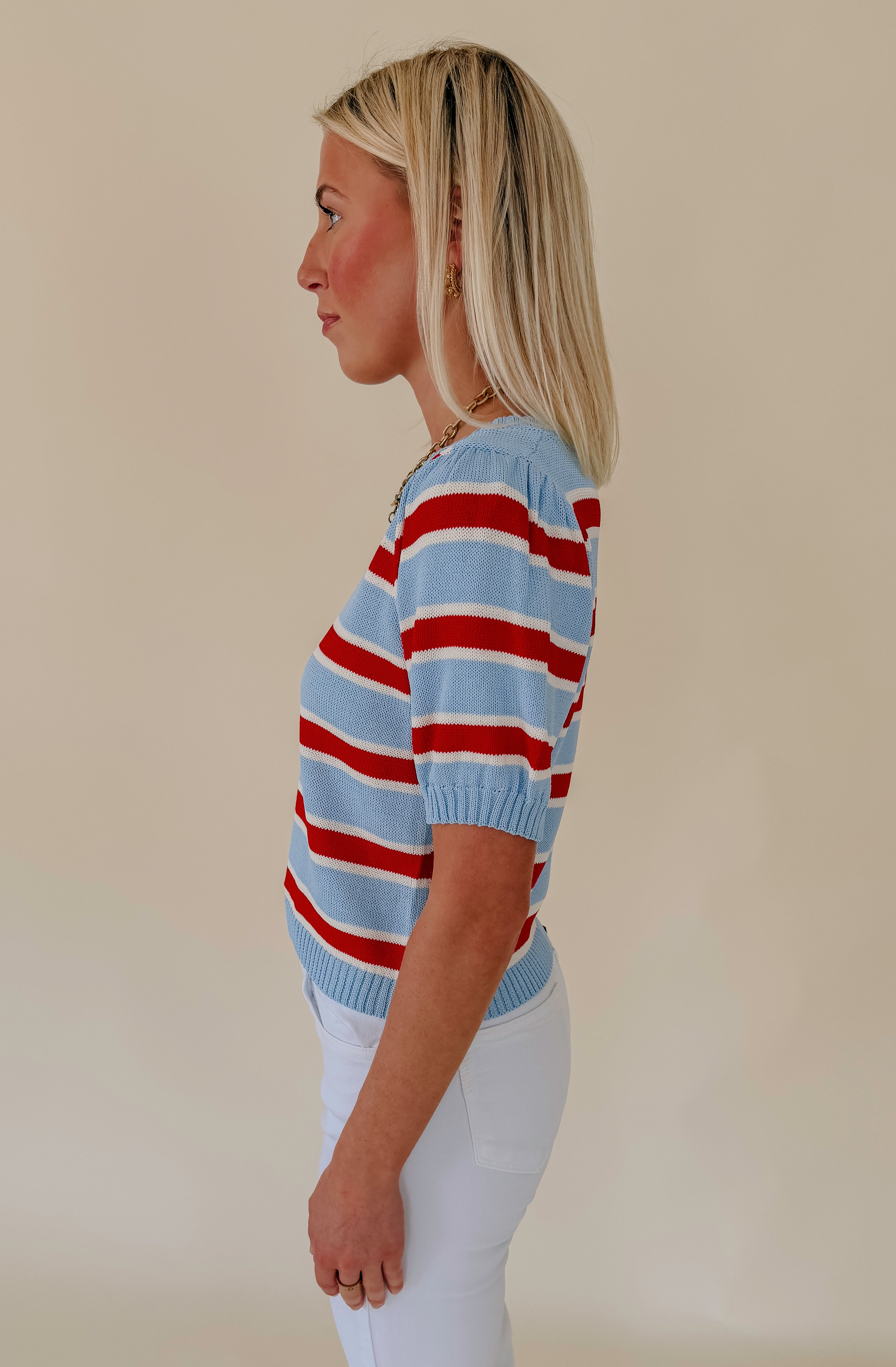 SPARKS FLY STRIPED SWEATER TEE