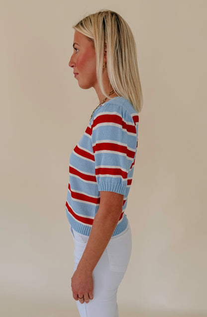 SPARKS FLY STRIPED SWEATER TEE